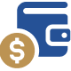 wallet with coin icon illustration