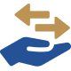exchanging arrows icon illustration