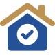 house with checkmark icon illustration