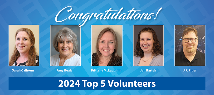 Volunteer Spotlight - 2024 Top Volunteers