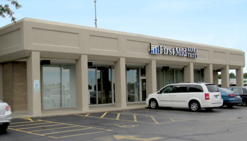 Charleston, IL First Mid Banking Branch Location on Lincoln Ave
