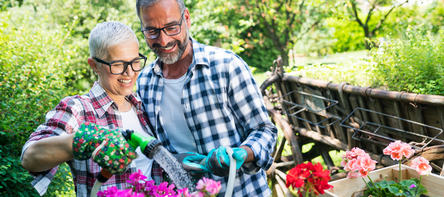 Mature Couple Gardening